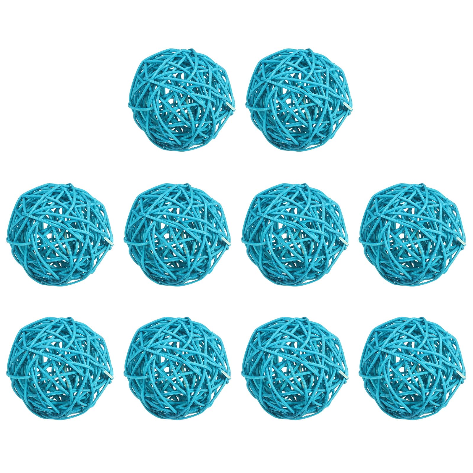 Boules en rotin tressé bleu PATIKIL 10 pcs objets décoration maison et DIY