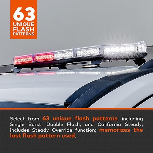 Miniatura 2 de LAMPHUS - Luz estroboscópica NanoFlare NFMB40 de emergencia (LED, 40 W), color azul, 26", Ambar