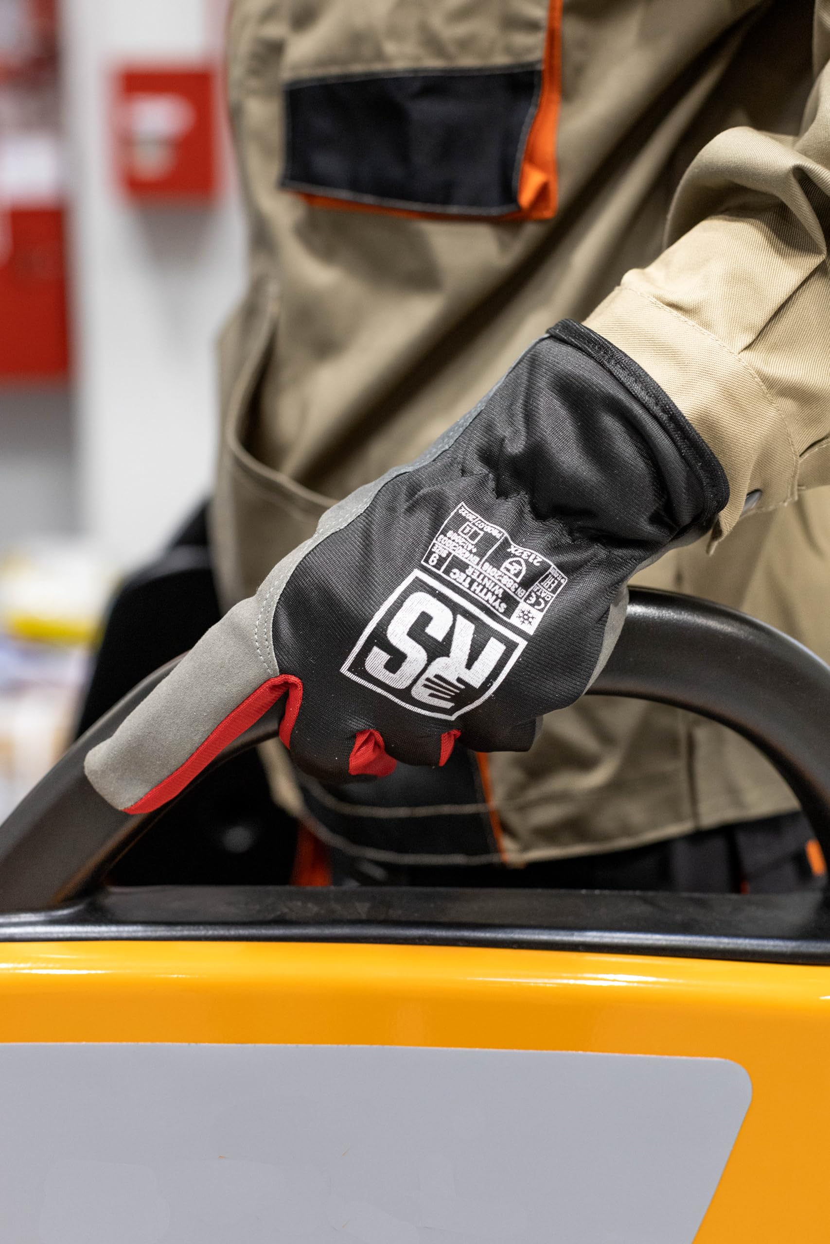 RS Synth TEC Gants d'hiver isolés en Cuir synthétique - Taille 11-12 Paires - Noir et Gris - Gants de Travail en Cuir - Prêts à l'emploi