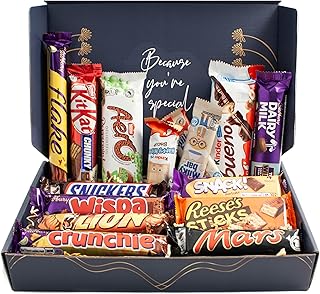 Ultimate Chocolate Delight Gift Box - Gift Hamper for All Occasions - Luxurious Treat for Chocolate Lovers - Premium Chocolate Bars - Birthday Chocolate Gifts - Thank you Chocolates