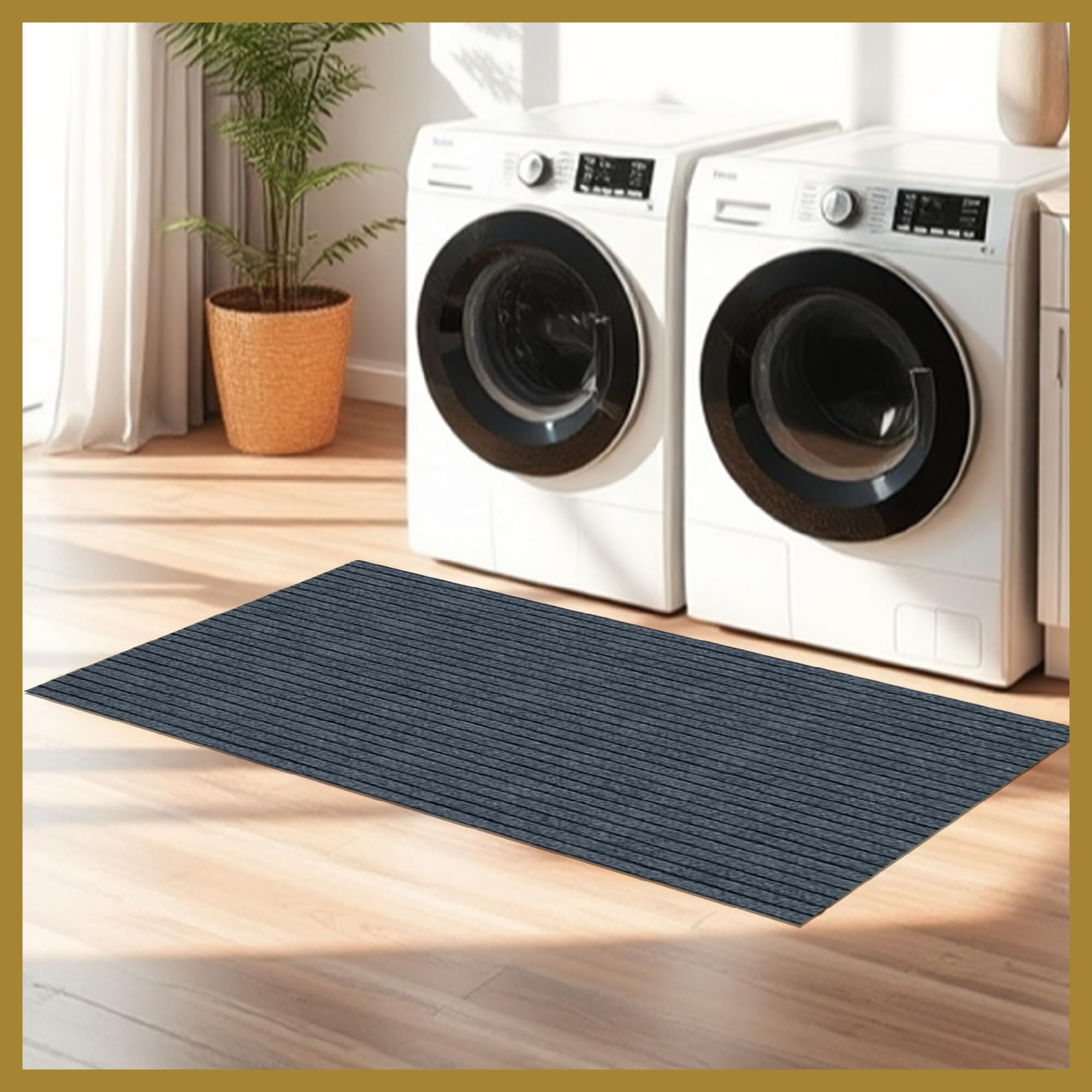 Fußmatte Außen 70 x 180 cm Sauberlaufmatte mit Rutschfester Rückseite Premium Fußmatte für Eingangsbereich Robust Fussmatte für Eingangsbereich Aussenbereich, Grau