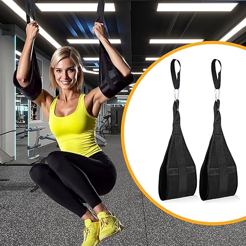 Miniatura 7 de Correas para abdominales para barra de dominadas correas colgantes para abdominales para dominadas y brazos, soporte de entrenamiento para