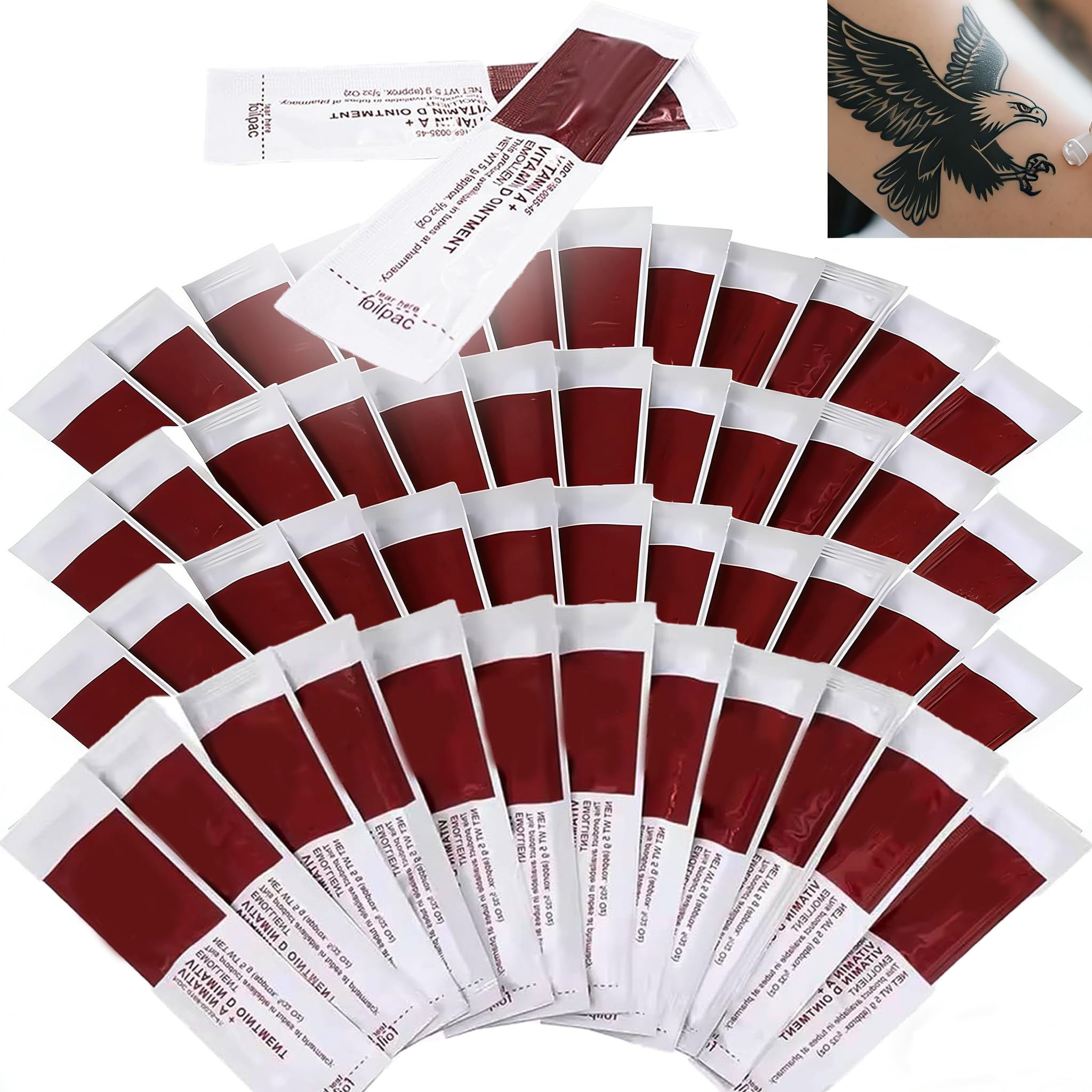Unihuby Crema para Tatuajes Gel Curativo Vitamina A&D Aftercare 100pcs