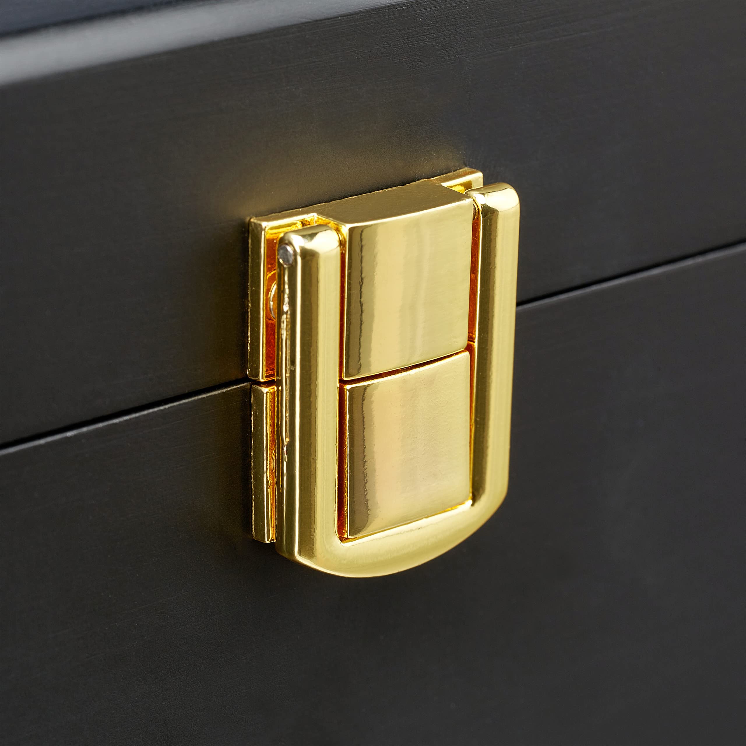 Relaxdays Porta Orologi, 12 Scomparti, Finestrella in Vetro, Cuscini in Velluto, 8,5x31,5x21 cm, Cofanetto, Nero Marrone