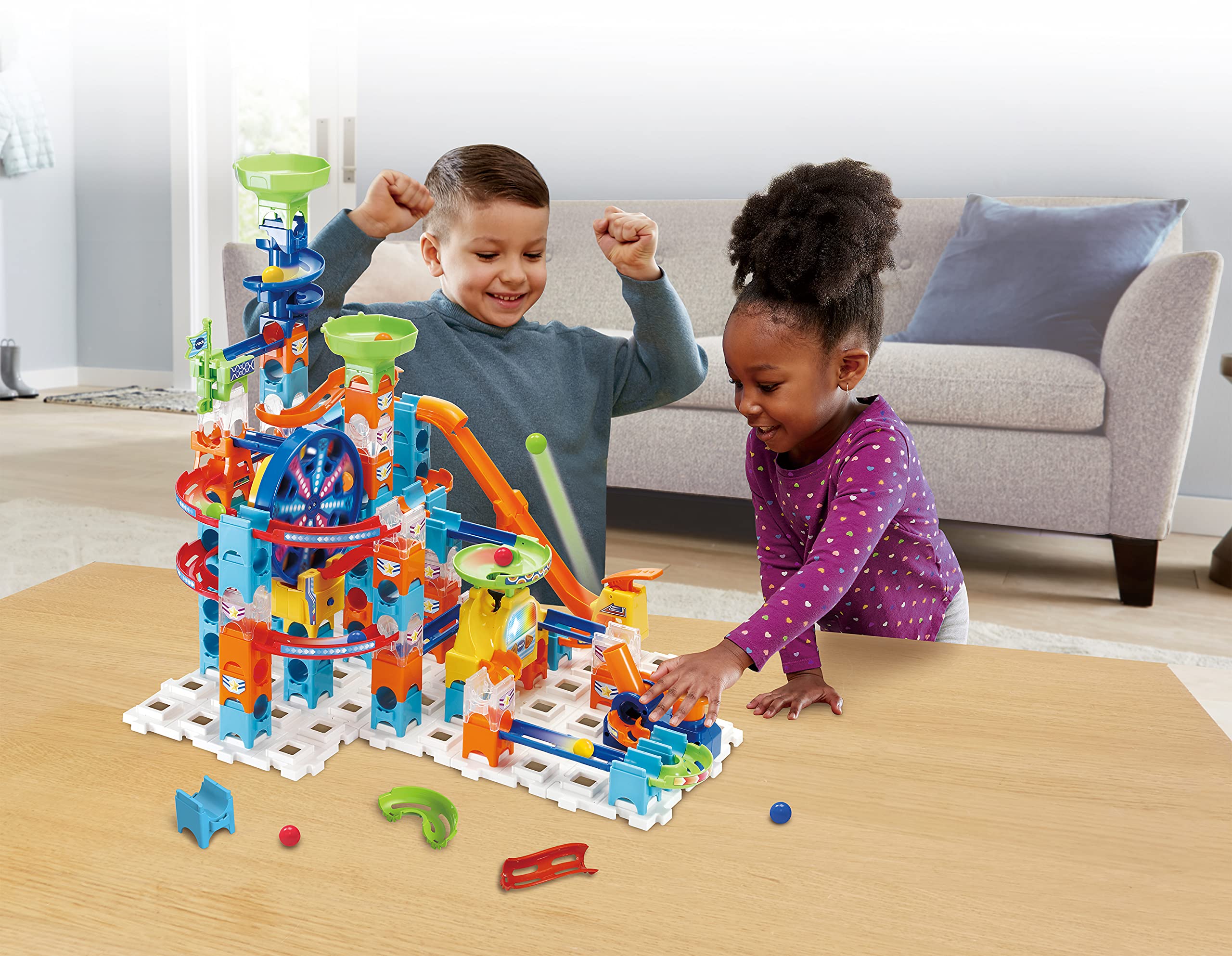 VTech 80-542349 Marble Rush Ultimate Set Electronic XL100E, Circuito de canicas, Juguete de construcción niños +4 años, Versión ESP