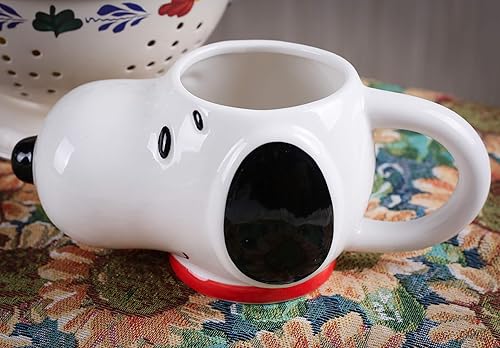 Taza de cerámica para el hogar y la oficina, taza creativa de animales 3D de porcelana con asa para café, té, jugo, leche y agua, 16 onzas, taza de