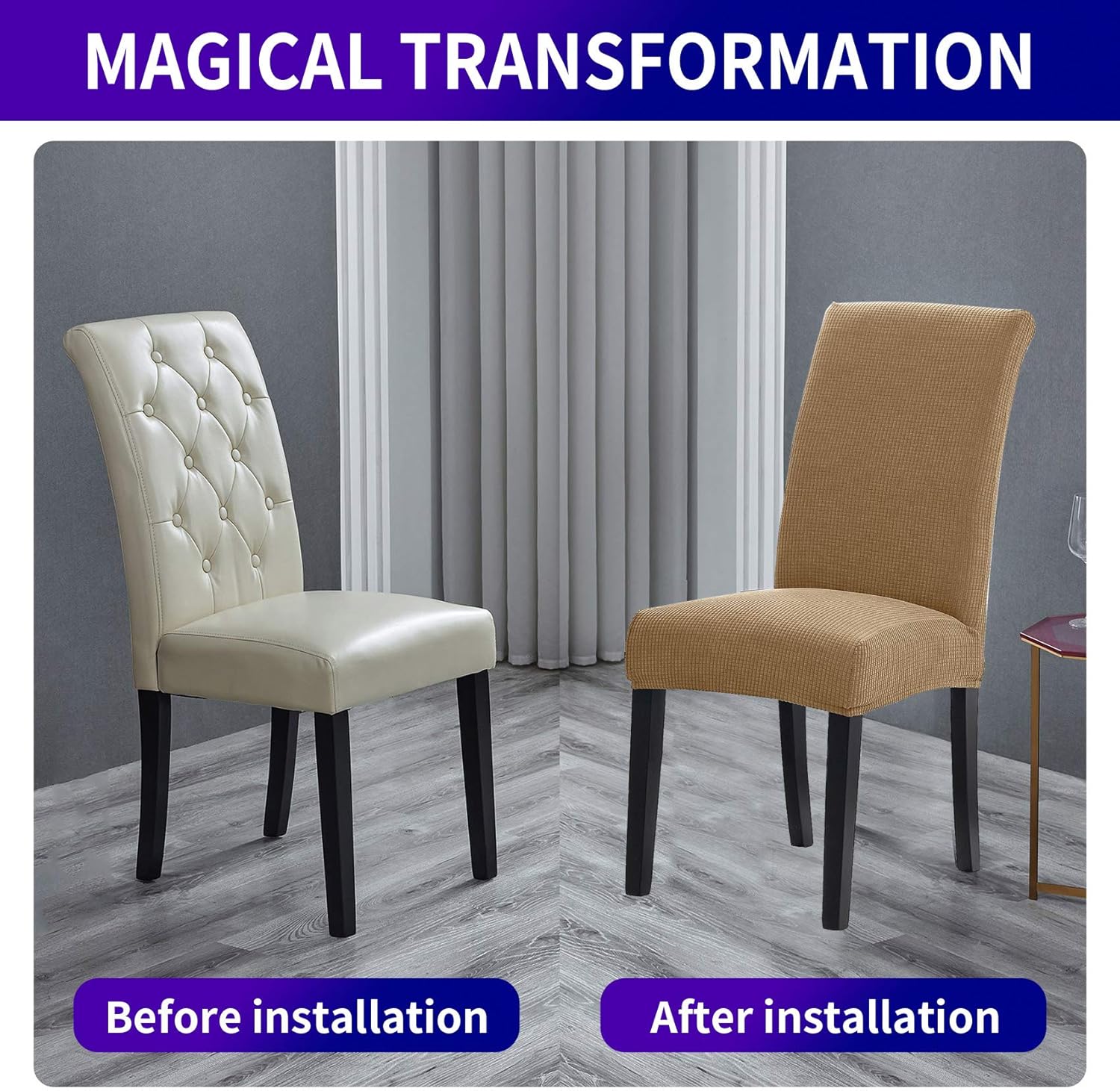 Buy Howhic Stretch Chair Covers For Dining Room Set Of 6 Buy Howhic Stretch Chair Covers For Dining Room Set Of 6