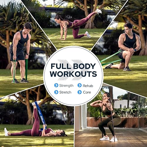 Miniatura 3 de Bandas de Resistencia de Asistencia para Dominadas - Bandas de Potencia de Bucle Largo para Hombres y Mujeres - Entrenamiento de Fuerza, Potencia y