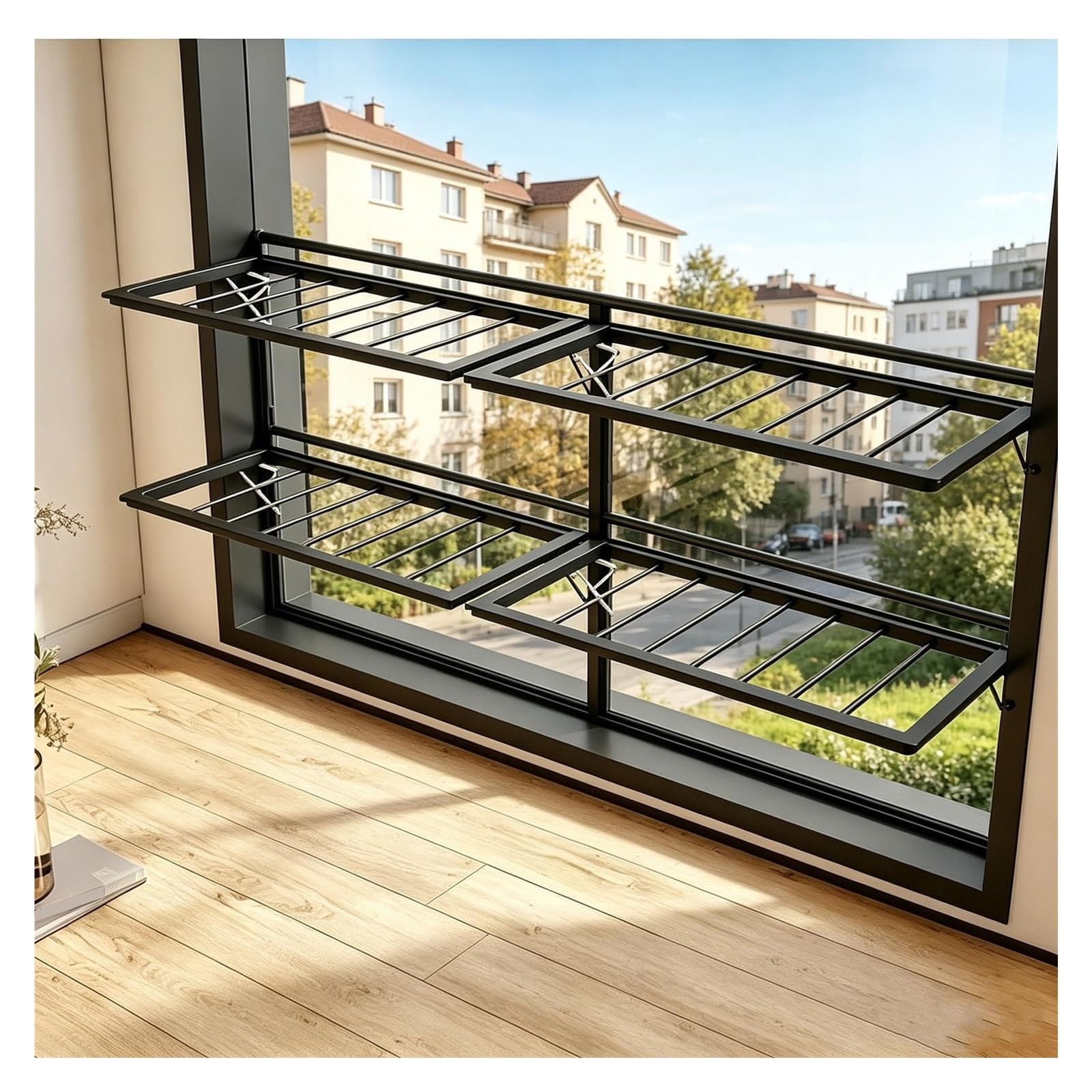 Sicherheitsschutzgitter für Innenfenster, erweiterbar