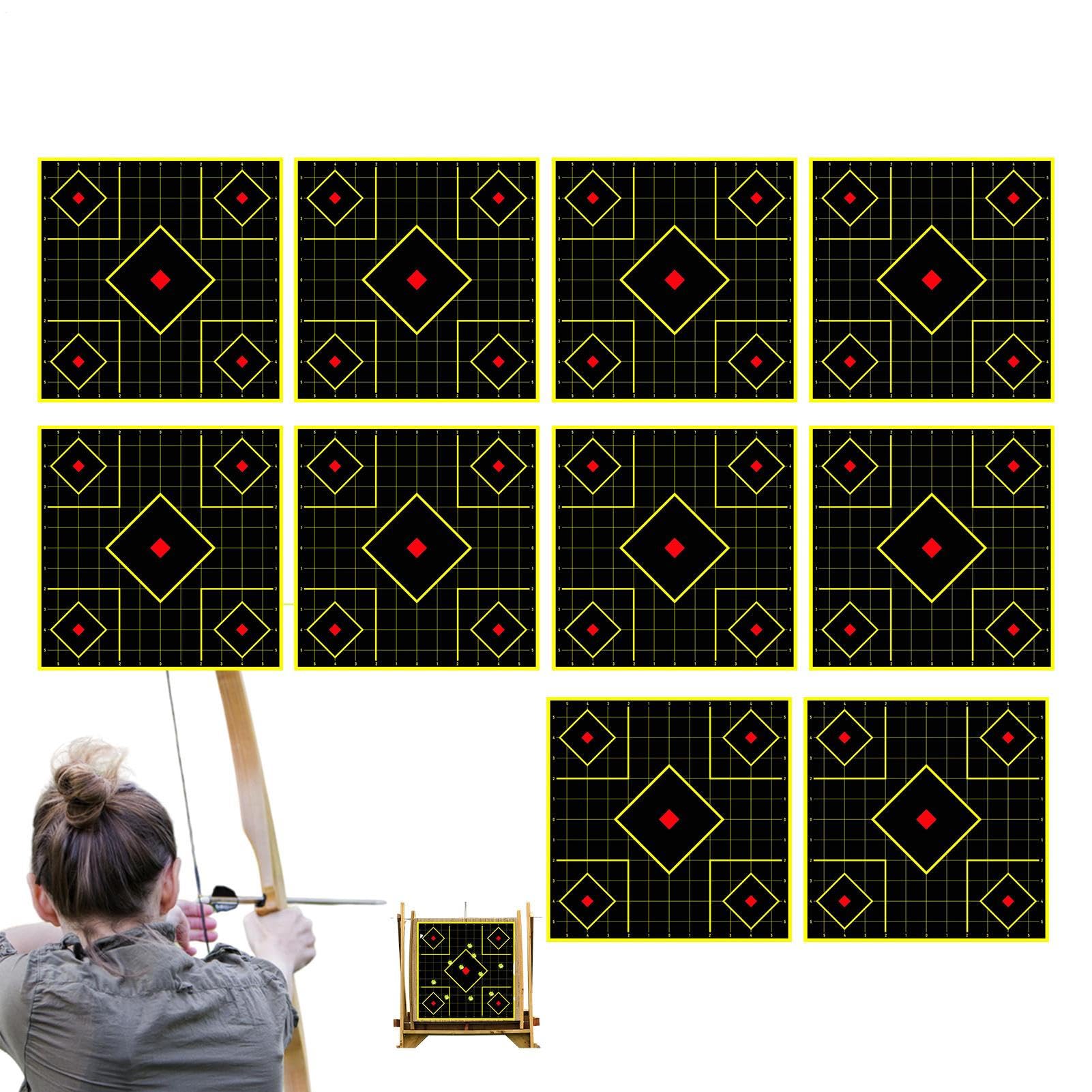 Dischi bersaglio di carta | Foglio di carta 30x30 cm - di gioco, per poligoni di tiro all'aperto area di allenamento al coperto giochi ricreativi