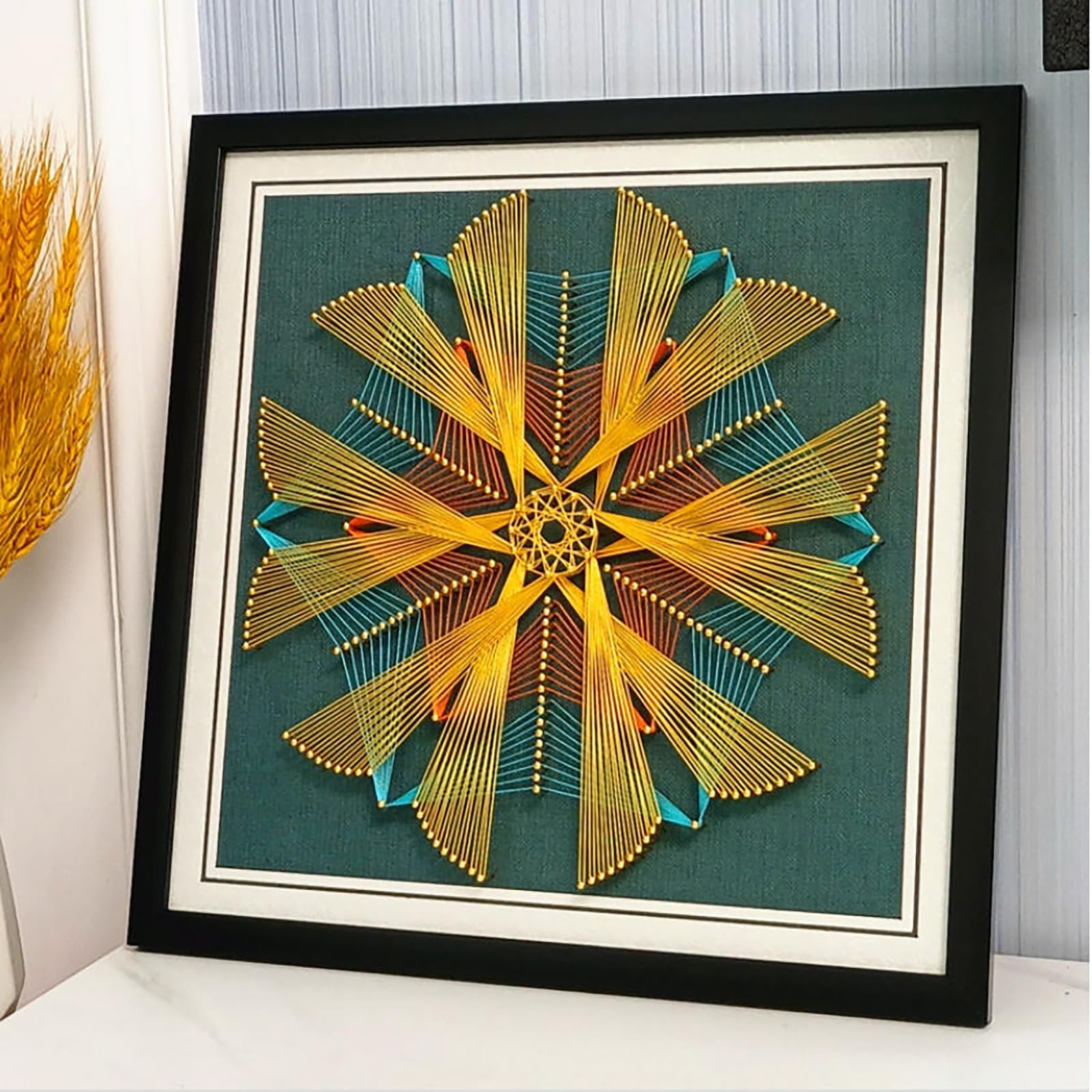 3D String Art Bastelset für Anfänger für Erwachsene und Anfänger, einzigartiges Geschenk(A4,30 * 30CM)