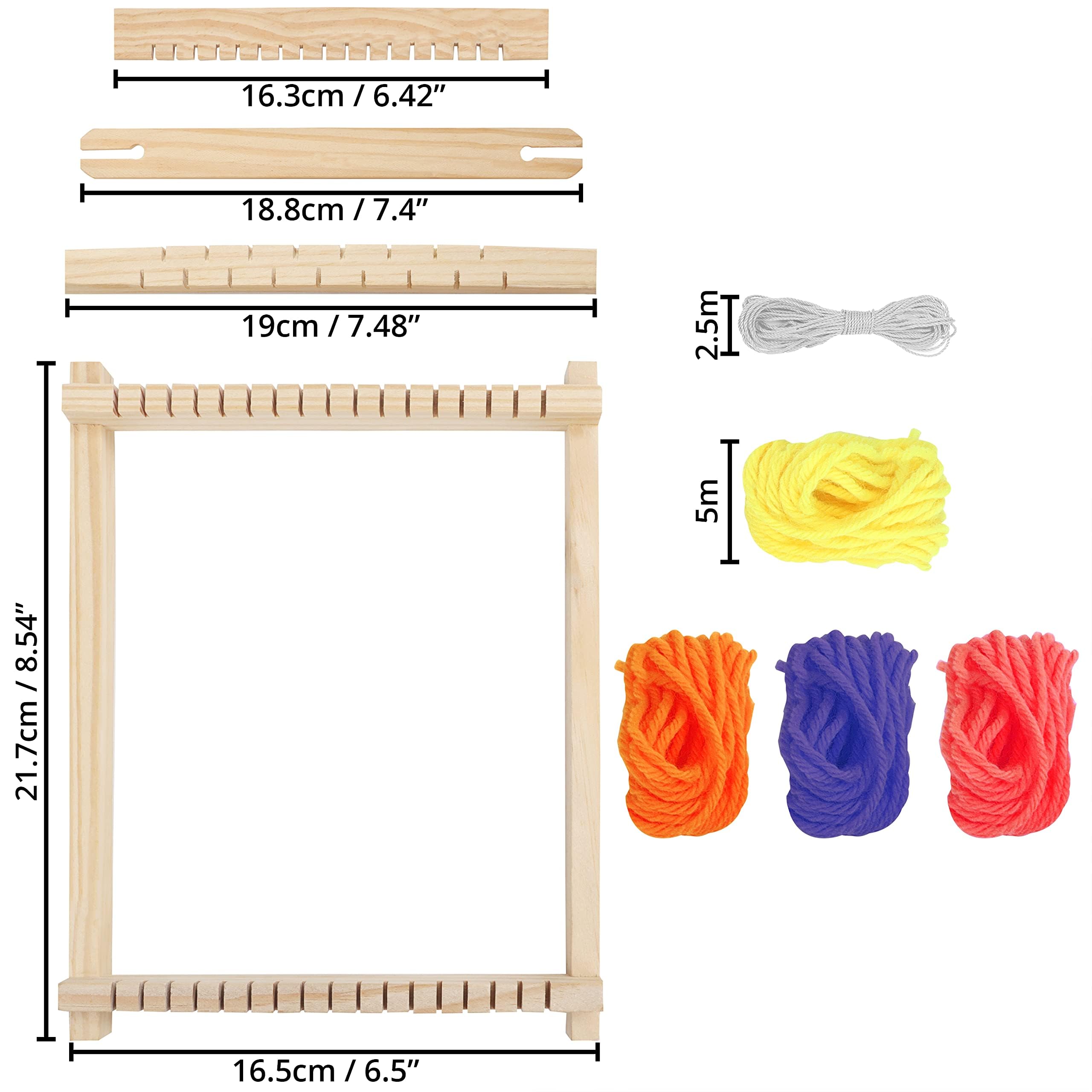 9 pezzi / set strumenti per telaio per tessitura a mano in legno accessori per tessitura all