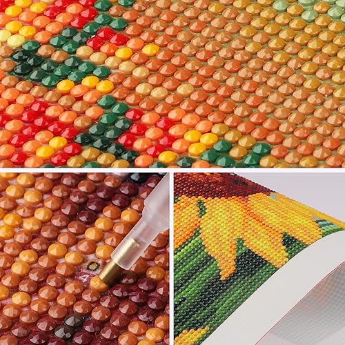 Miniatura 5 de SENQAO Kit de pintura de diamante para adultos, pintura de diamante de mandala, pintura de diamante 5D para bricolaje, kit de arte de diamantes de
