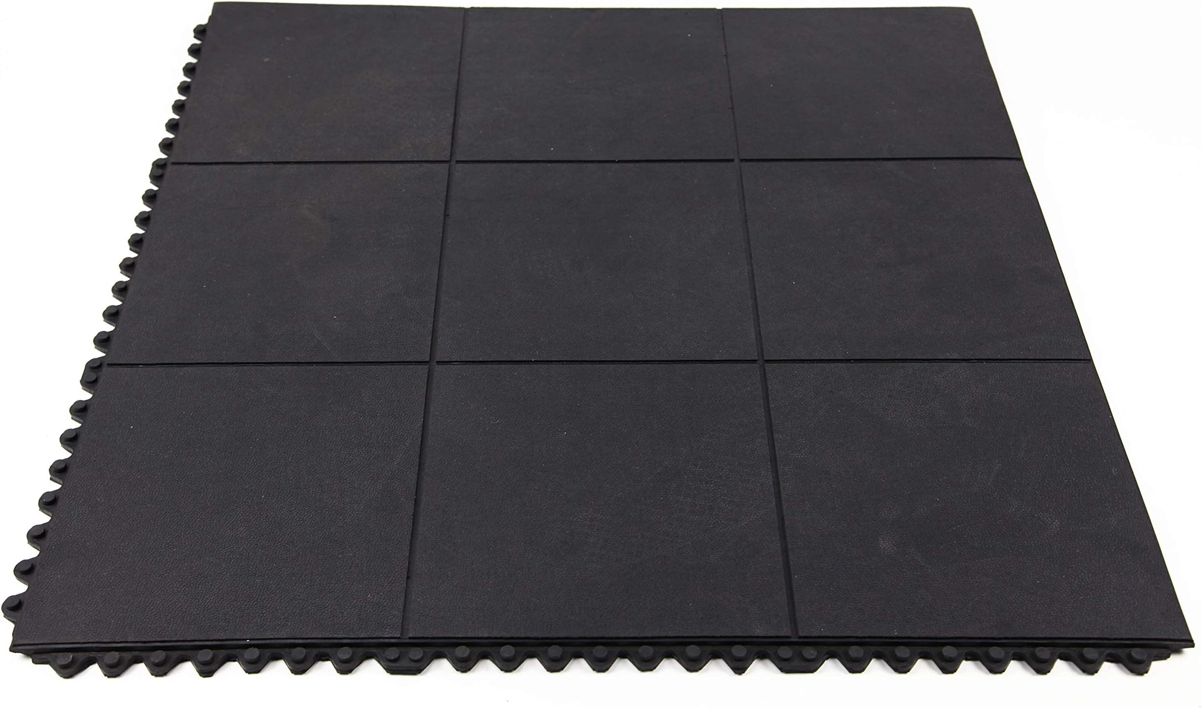 5/8 Inch Thick Evolution Rubber Interlocking Floor Tiles | Flexible Rubber Floor Tiles for a Stronger and Safer Basement, Home Gym, Shed, or Trailer