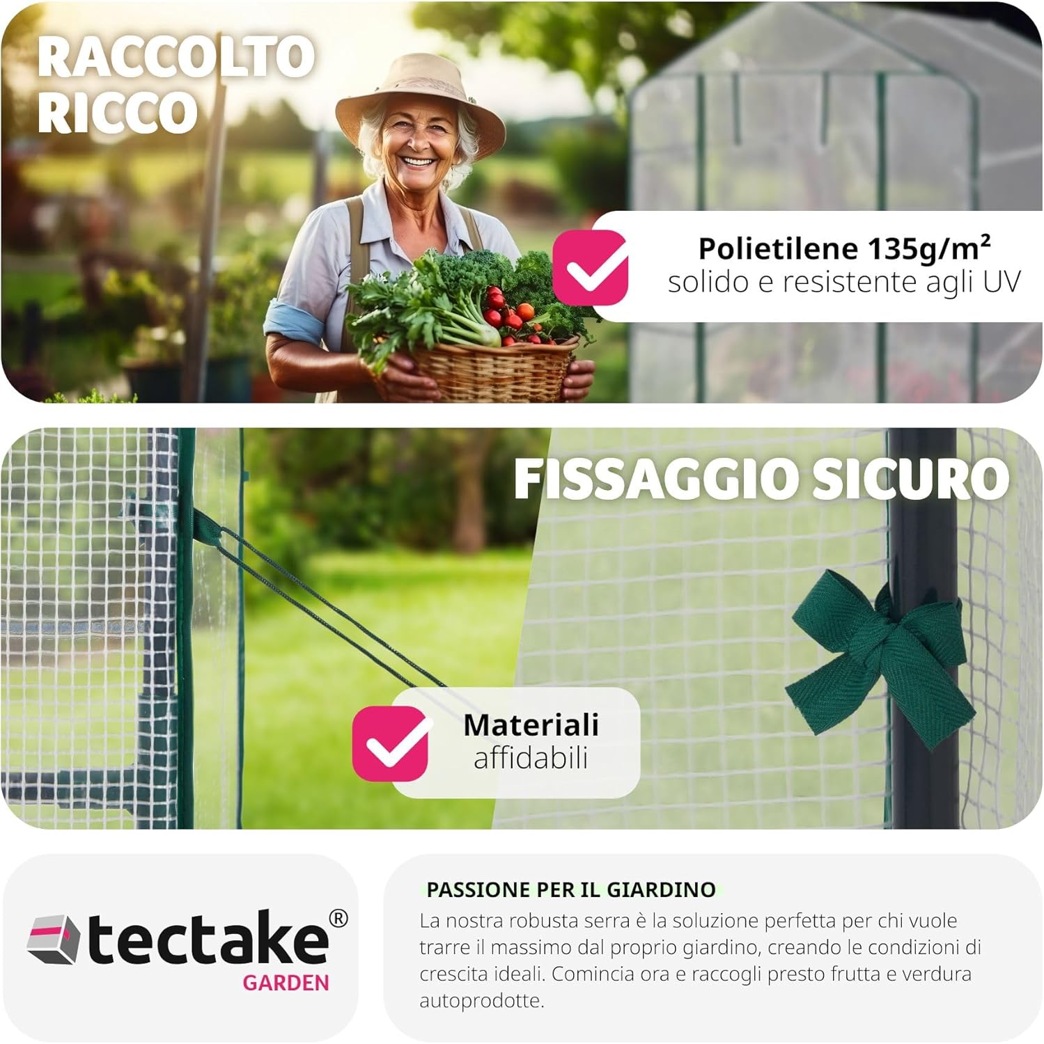Tectake® Serra da Giardino in Acciaio con Porte e Rete UV - Bianco 20 81O OXgMLHL. AC SL1500