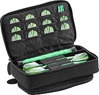 Vista 13 de Casemaster Plazma Plus, 3 dardos para dardos suaves y de acero con bolsillo frontal grande para dispositivos móviles, tubo de almacenamiento