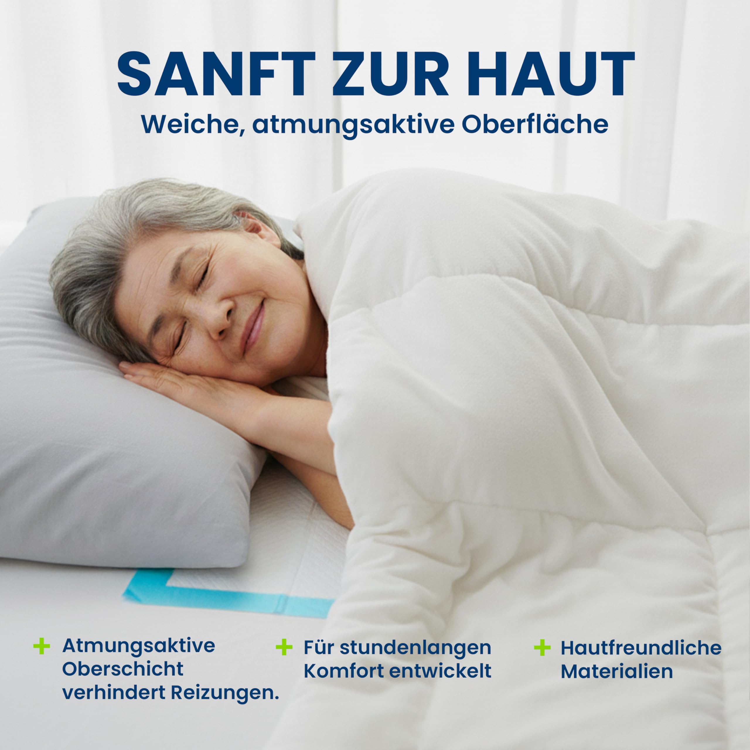 Inkontinenzunterlagen Einweg 50 Stück – XL-Format 60 × 90 cm, saugstarke Bettunterlagen mit Auslaufschutz