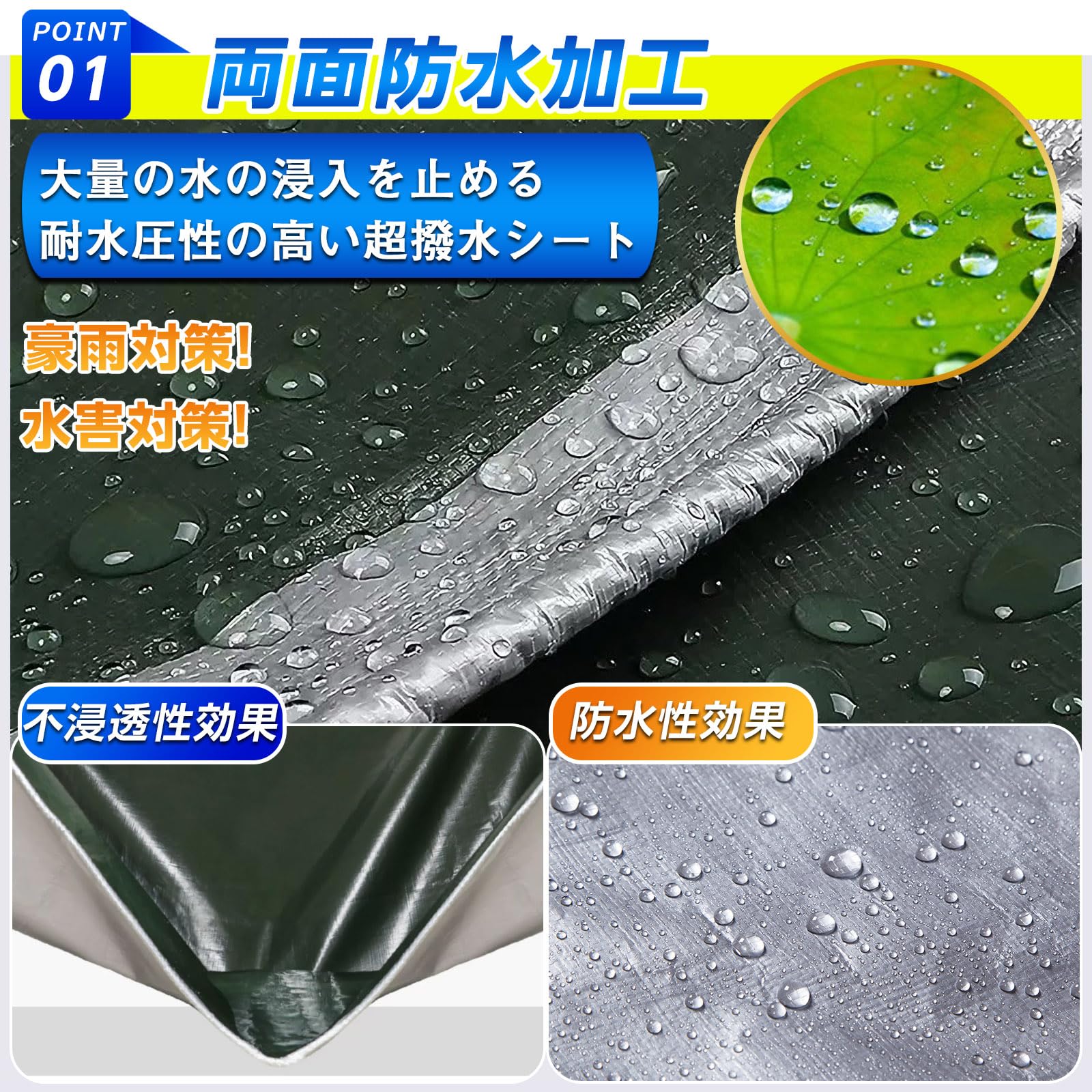 Amazon.co.jp: Youabubu シルバーシート 防水シート 3.8m×5.8m 遮光