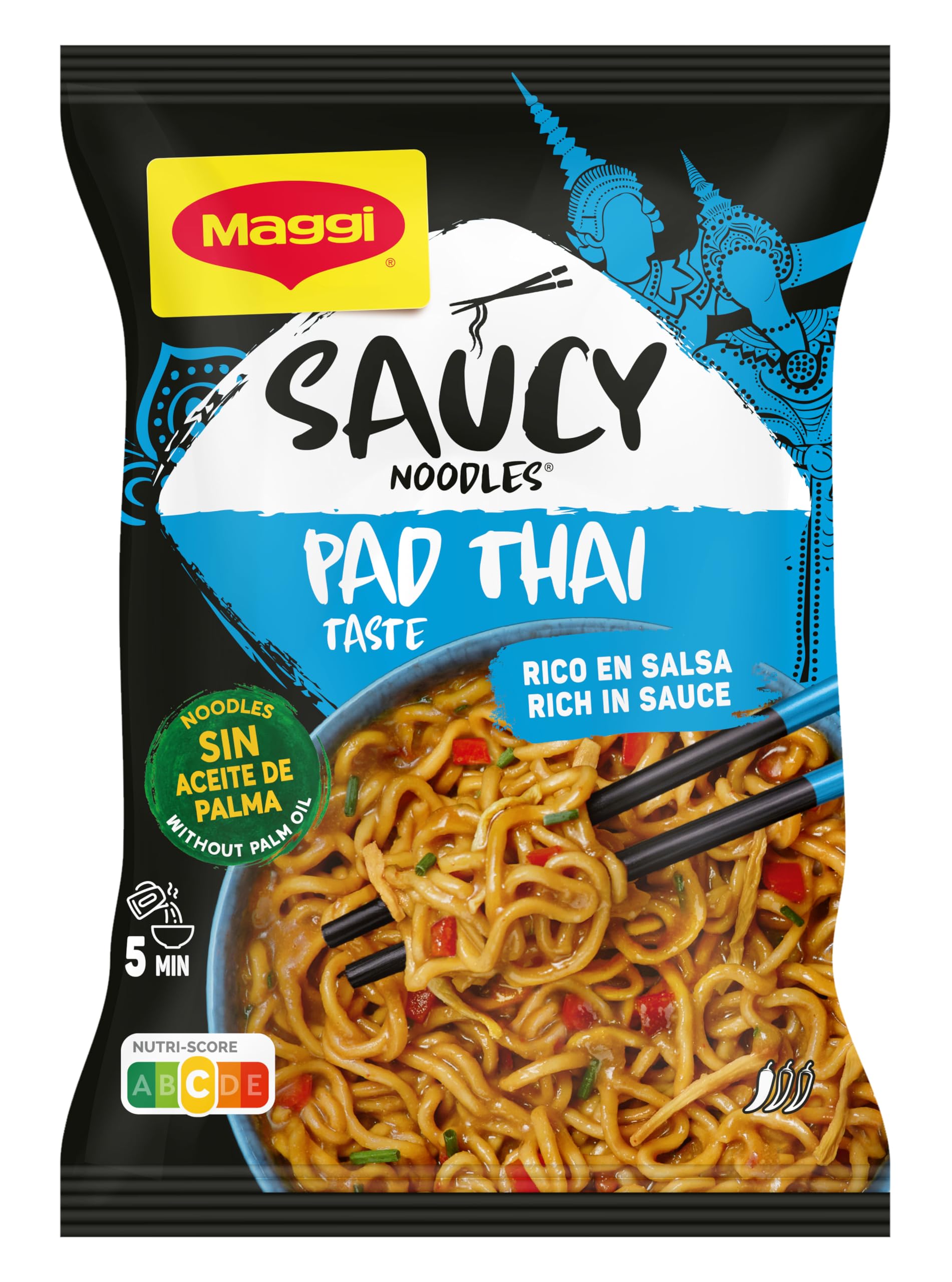 MAGGI Saucy Noodles Pad Thai - Sobre 8x128g | Listos en 4 minutos