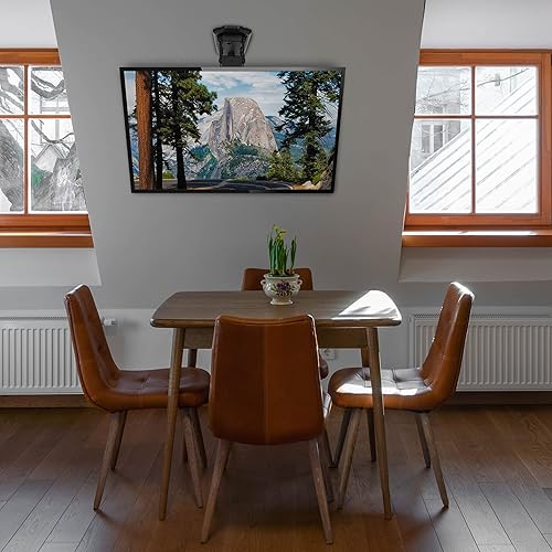 Miniatura 4 de Mount-It! Soporte eléctrico de techo para TV con control remoto y controlador de aplicación, soporte de techo inclinado abatible motorizado para