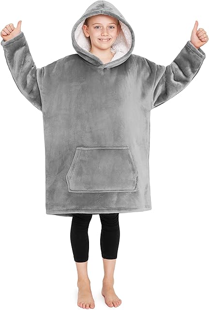 CityComfort Girls Oversized Blanket Hoodie Kids Fleece Fluffy Snuggle Hoodies
