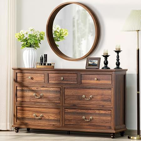 retro wood dresser acme Picardy Dresser, Antique Pearl & Cherry Oak/Vintage /Traditional/Antique Pearl & Cherry Oak Chuu] Ribbed Stretch Fit this dresser keeps everything BasicAU Color:Russet
