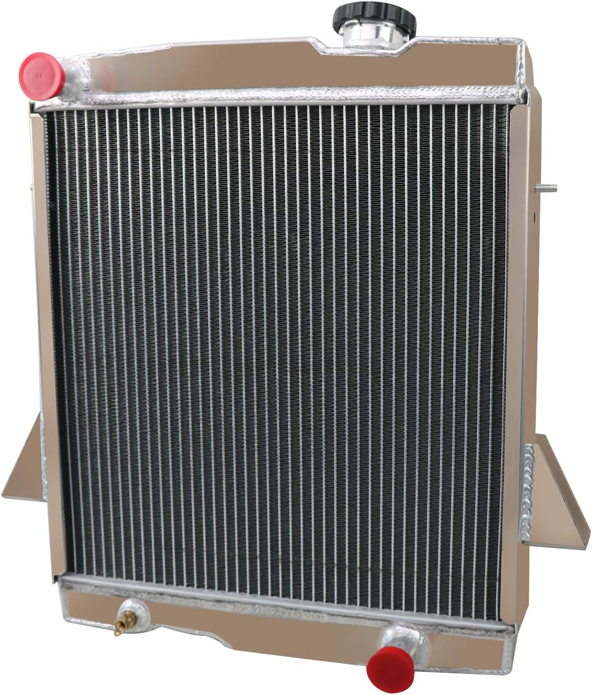 ALLOYWORKS 4 Row Aluminum Radiator for 1969-1974 Triumph TR6 2.5 152 Engine, 1967-1968 TR250