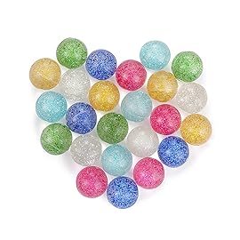 Pllieay 24pcs Glitter Bouncy Balls, 32mm 6 Colors, Kids Party Favors & Goodie Bag Fillers, Pinata Stuffers, Classroom Prizes, Pet Toys