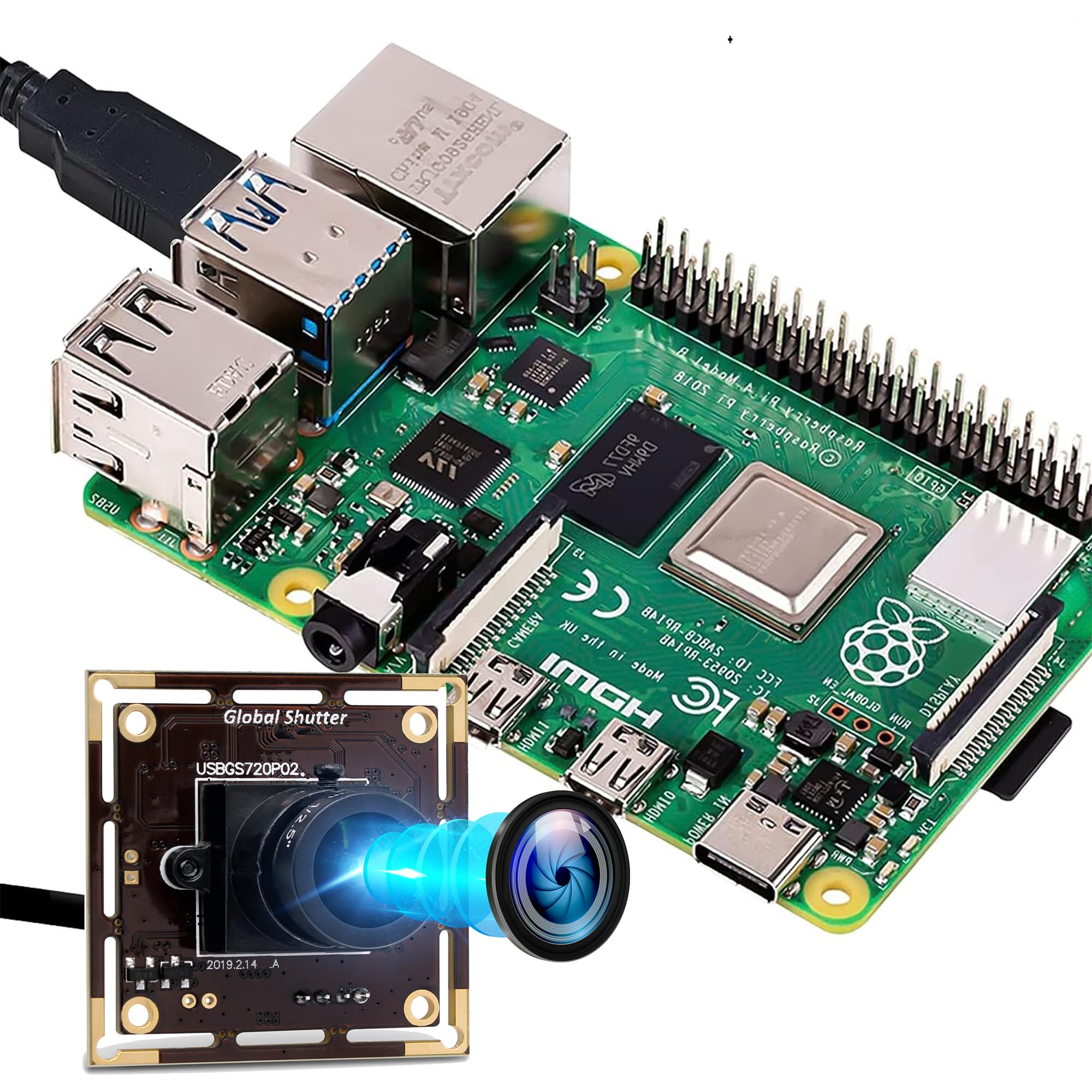 Amazon.co.jp: 60fps グローバルシャッター USB カメラ ELP 高速 USB