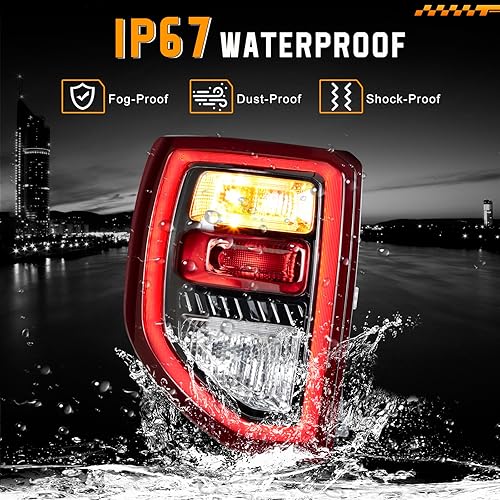 Miniatura 6 de Conjunto de luz trasera, lámpara trasera de freno para Ford Bronco Sport 2020 2021 2022 2023, OE estilo de fábrica LEDhalógena con lámparas traseras