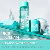 Vista 8 de Real Techniques Real Clean XL Toallitas faciales hidratantes, infundidas con ácido hialurónico, toallitas limpiadoras de doble uso que reparan