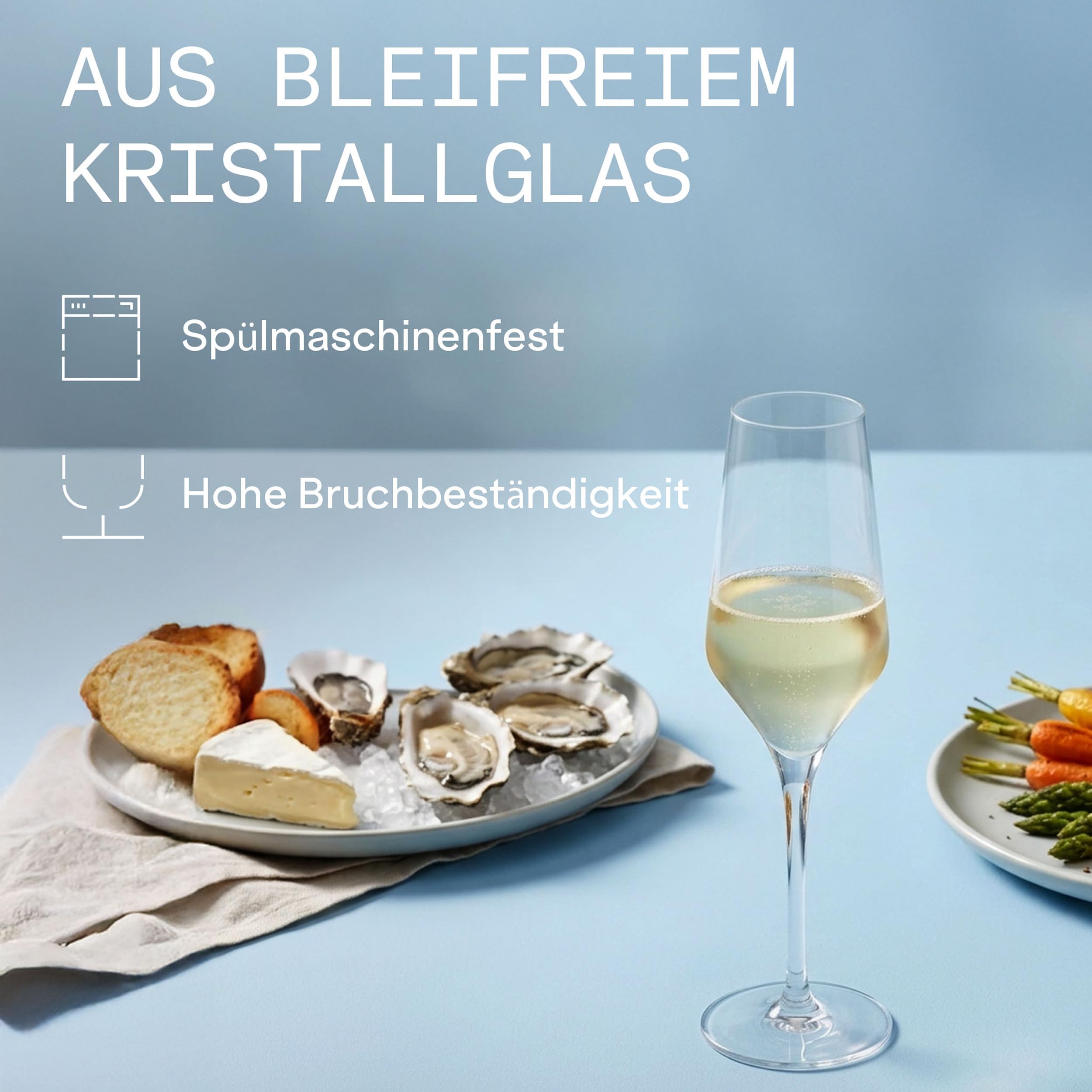 Stölzle Lausitz Oberglas Champagnergläser PASSION 6er-Set 248 ml – Edle Champagnerkelche ideal für Sekt & Prosecco – Hochwertige Sektgläser aus bleifreiem Kristallglas – Spülmaschinengeeignet