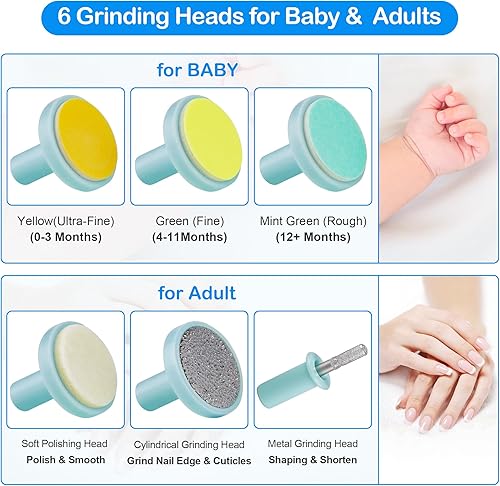 Miniatura 10 de OTTOLIVES Kit de cuidado de la salud y aseo del bebé juego de recortador de uñas eléctrico 24 en 1 juego de cuidado de la salud para recién nacidos