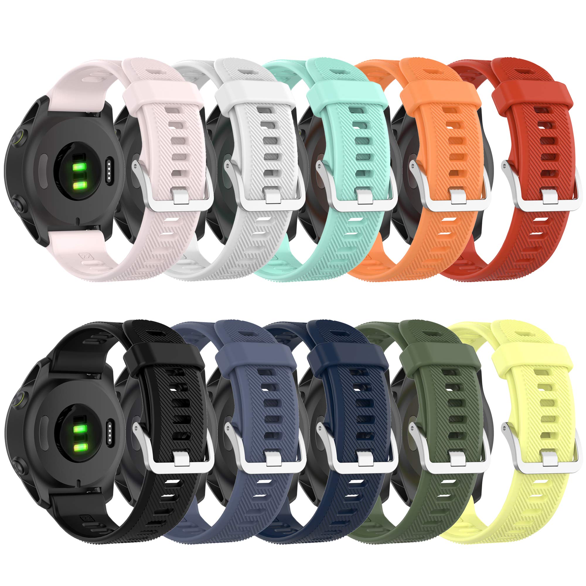 Band for Garmin Forerunner 745, Soft Silicone Replacement Band for Garmin Forerunner 745 (No Tracker, Replacement Bands Only)