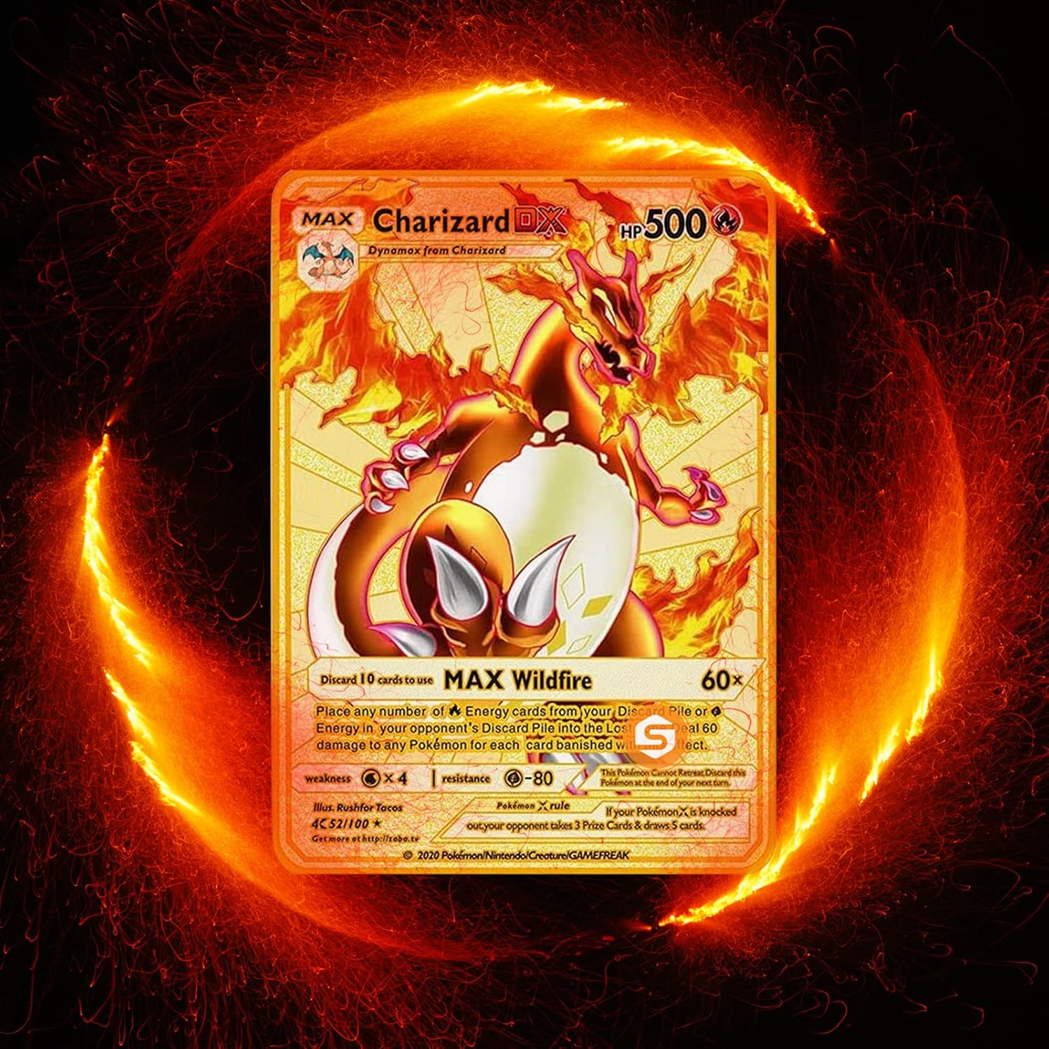 Buy 3PCS Collectors Pokemon Metal Gold Plated Card Charizard Rainbow 