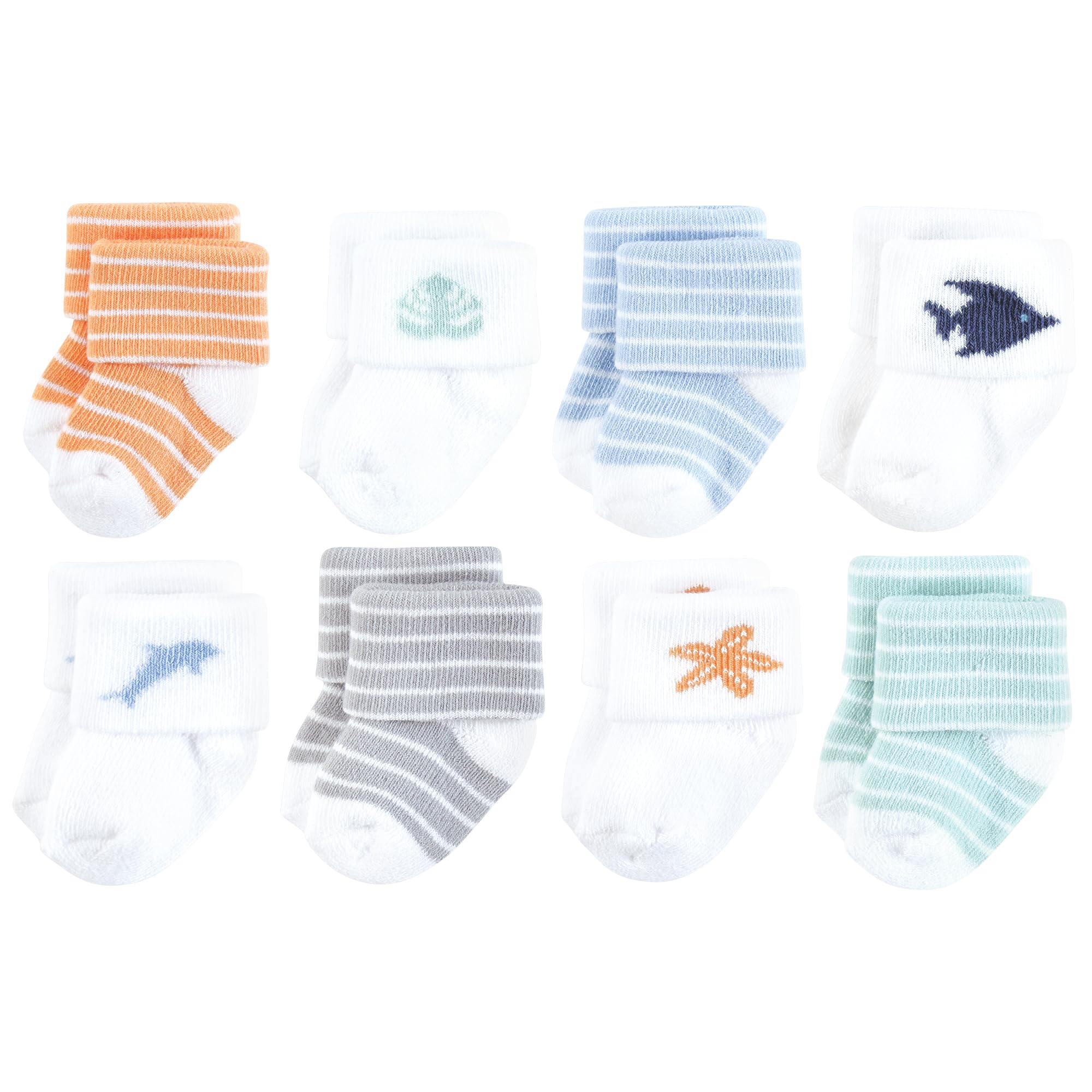 Hudson Baby Baby Girls' Cotton Rich Newborn and Terry Socks