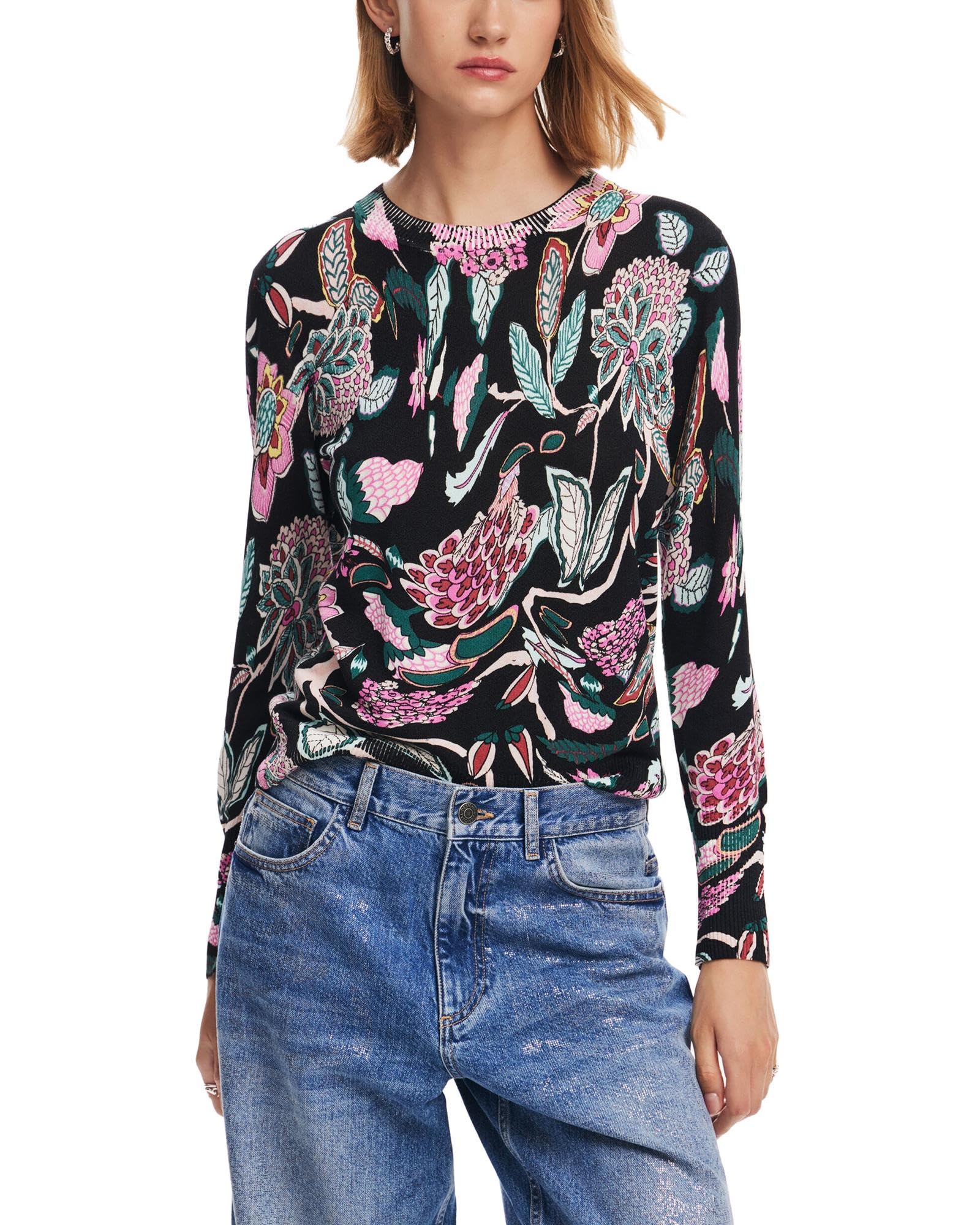 Desigual Women's Black Sweater Extra Small