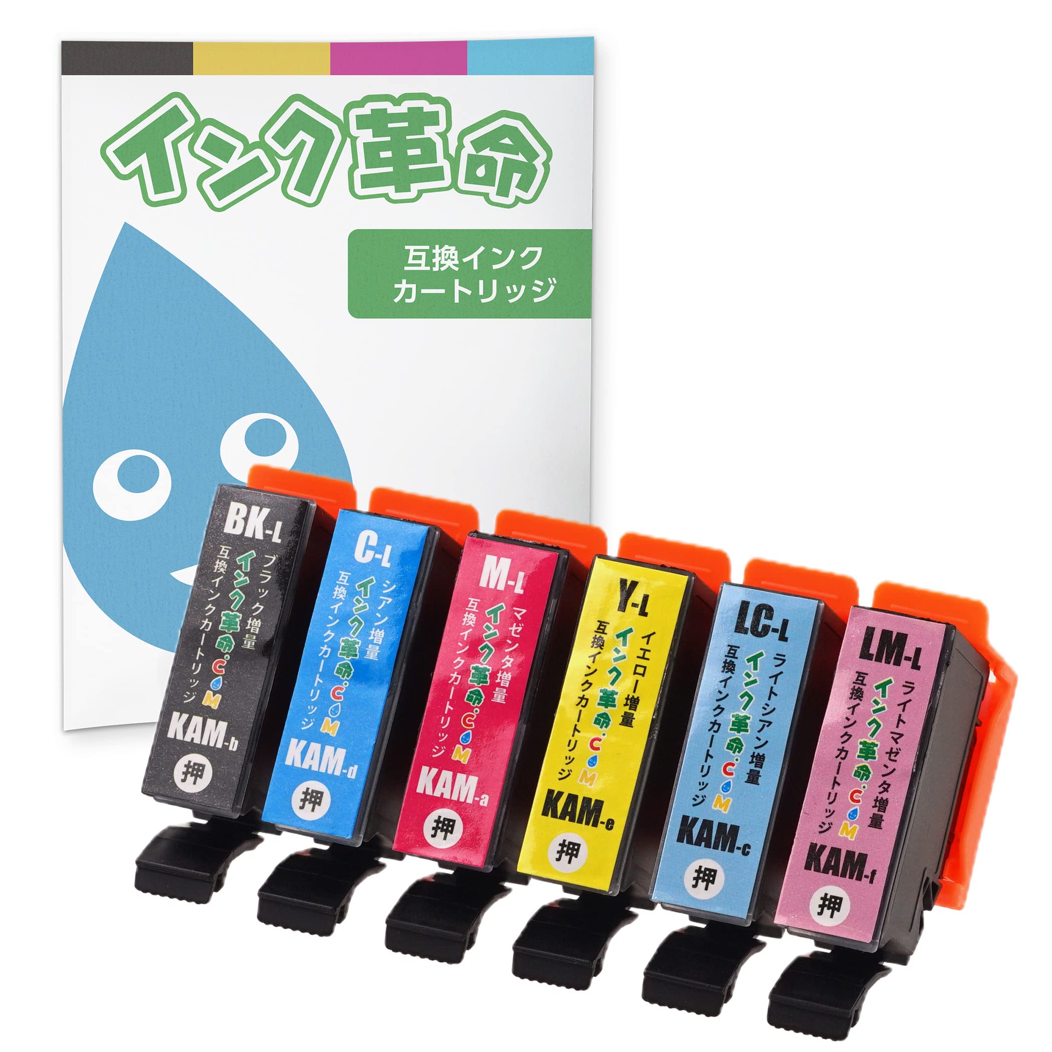 Amazon.co.jp: 【インク革命】 EPSON用 KAM-6CL-L 互換インク 6色  
