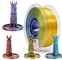Vista 16 de ZIRO - Rápido cambio de color PLA, filamento de gradiente de color de 1.75mm, filamentos de PLA arcoíris brillantes, compatible con la mayoría