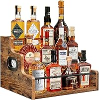 Vista 1 de Homode Estante de exhibición de botellas de licor, organizador de jarabe de café de 3 pasos, estante para licor de encimera, minibar, gabinete