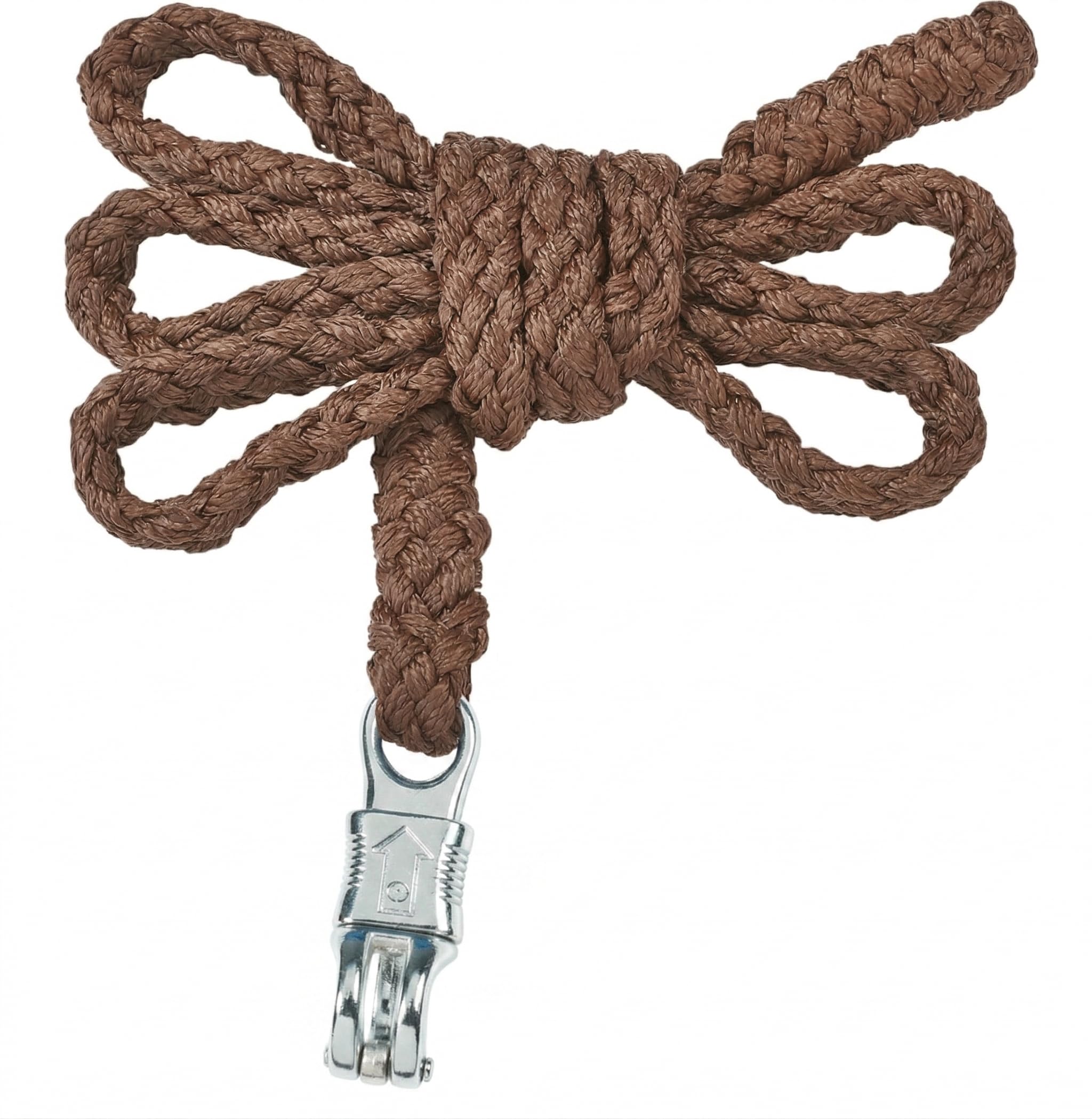 JA4009 Lead Rope Horse Tie Rope with Carabiner Hook or Panic Hook 2 m in Many Colours (Plain - Brown, Panic Hook)