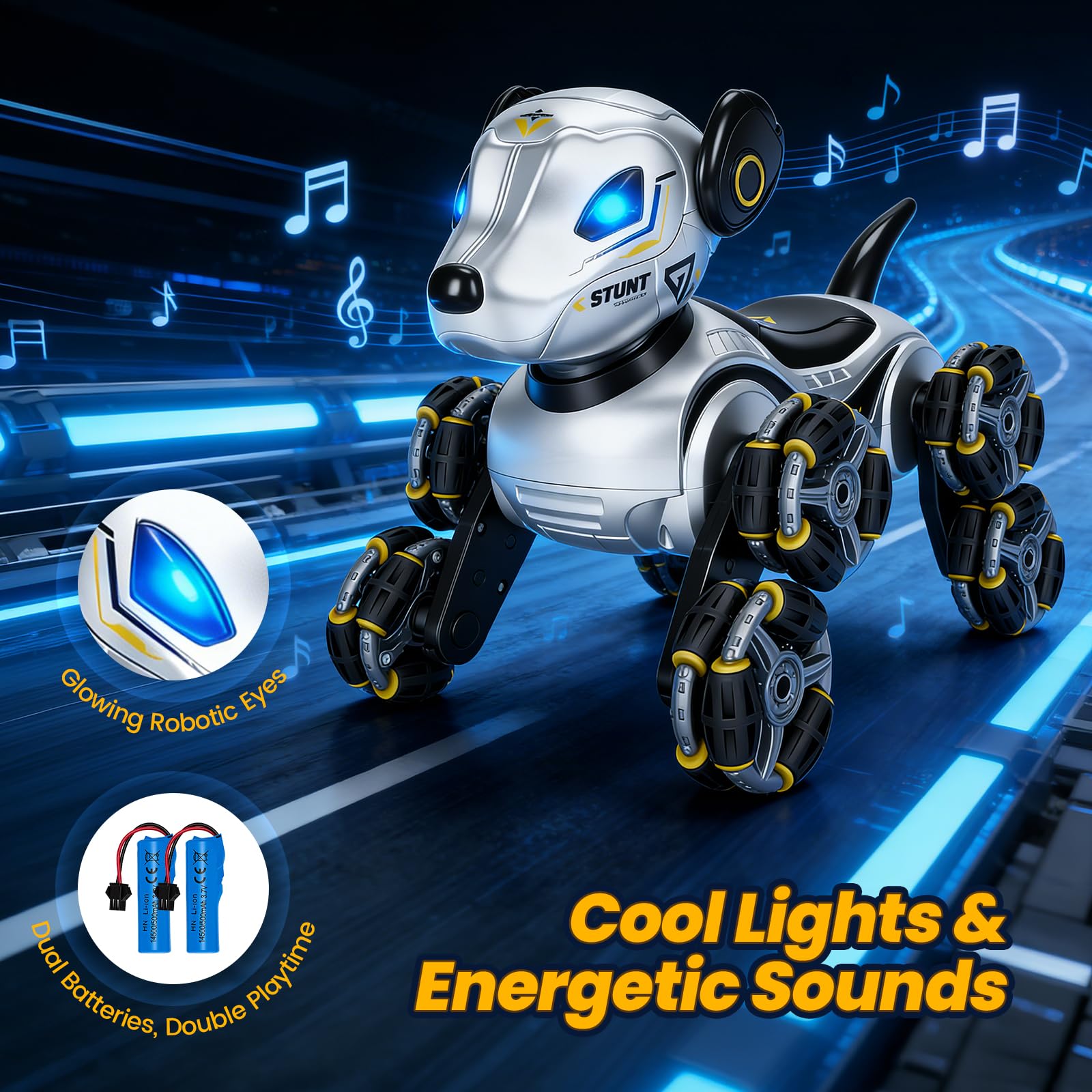 Robot perro RC truco coche juguete