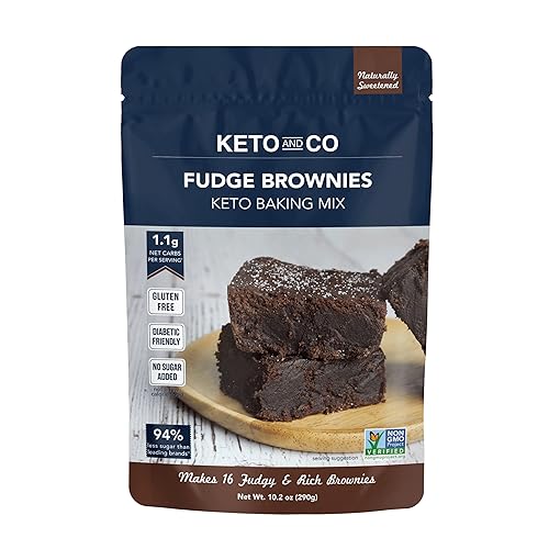 Miniatura 1 de Keto and Co Mezla de Brownie Fudge naturalmente dulce libre de gluten respetuoso con el diabético de bajos carbohidratos solo 1 carbohidrato neto