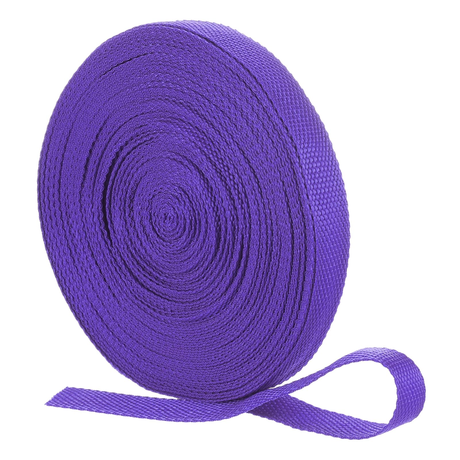 sourcing map Nylon Webbing Strap, 22 Yards x 5/8" Polypropylene Flat Webbing Band for Bags, Pool Solar Cover, Repairing DIY Crafting (Purple)