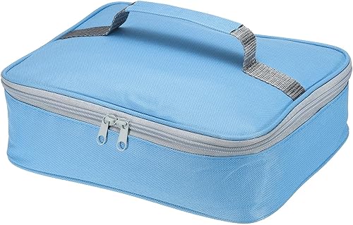PATIKIL Lonchera térmica de 12.2 x 9.6 x 2.8 pulgadas, lonchera impermeable con asa, bolsa de almuerzo portátil para almacenamiento de alimentos