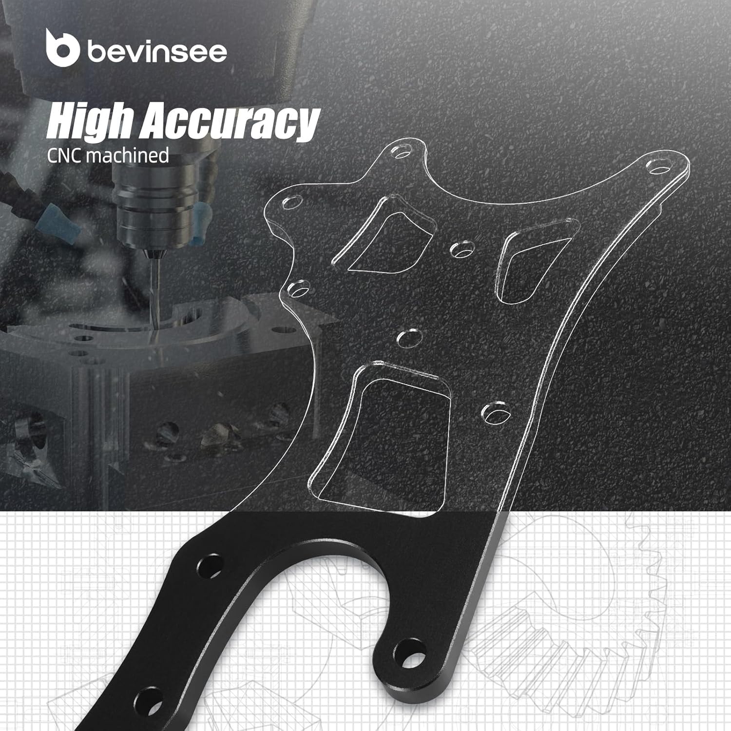 Bevinsee LS Truck Factory Location Alternator & Power Steering Bracket Compatible with Chevrolet LQ4 LQ9 LY5 4.8L 5.3L 6.0L