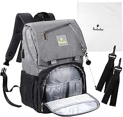 [Ponbaby] マザーズリュック マザーズバッグ (現役ママのアイデアから生まれた多機能 バッグ) リュック 大容量 軽量 出産祝い ギフト