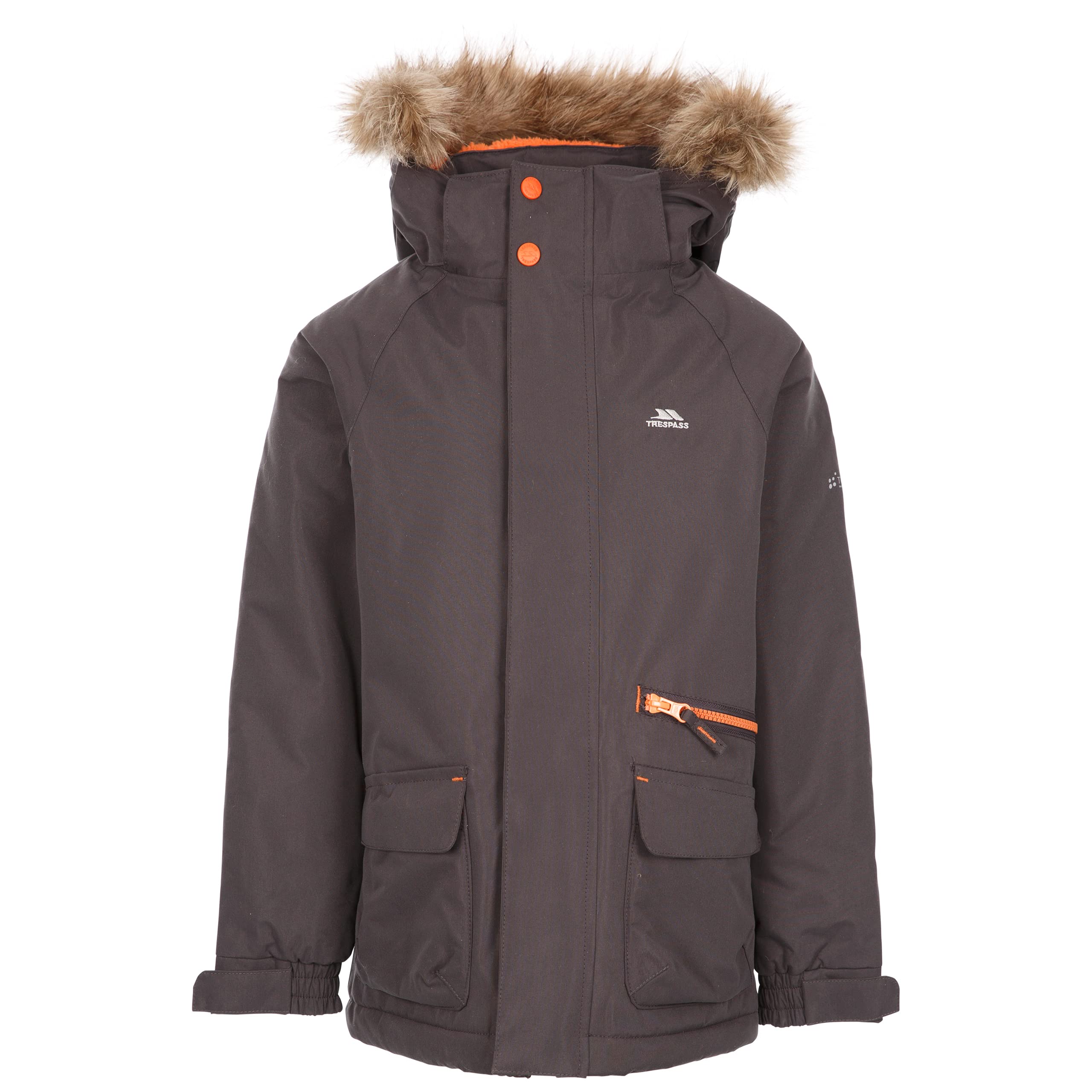 Trespass Giacca Imbottita Bambini E Ragazzi Unisex - Modello A Pois Con Cappuccio, Logo, Polsini Elasticizzati, Tessuto A Impugnatura, Comoda E Calda - 3