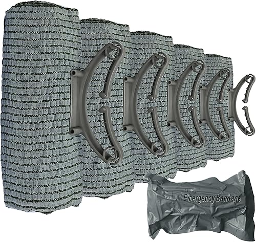 Miniatura 1 de Vendaje de emergencia de estilo israelí mejorado, paquete de 5 vendajes de compresión de 6 pulgadas para vendaje de heridas de emergencia, primeros