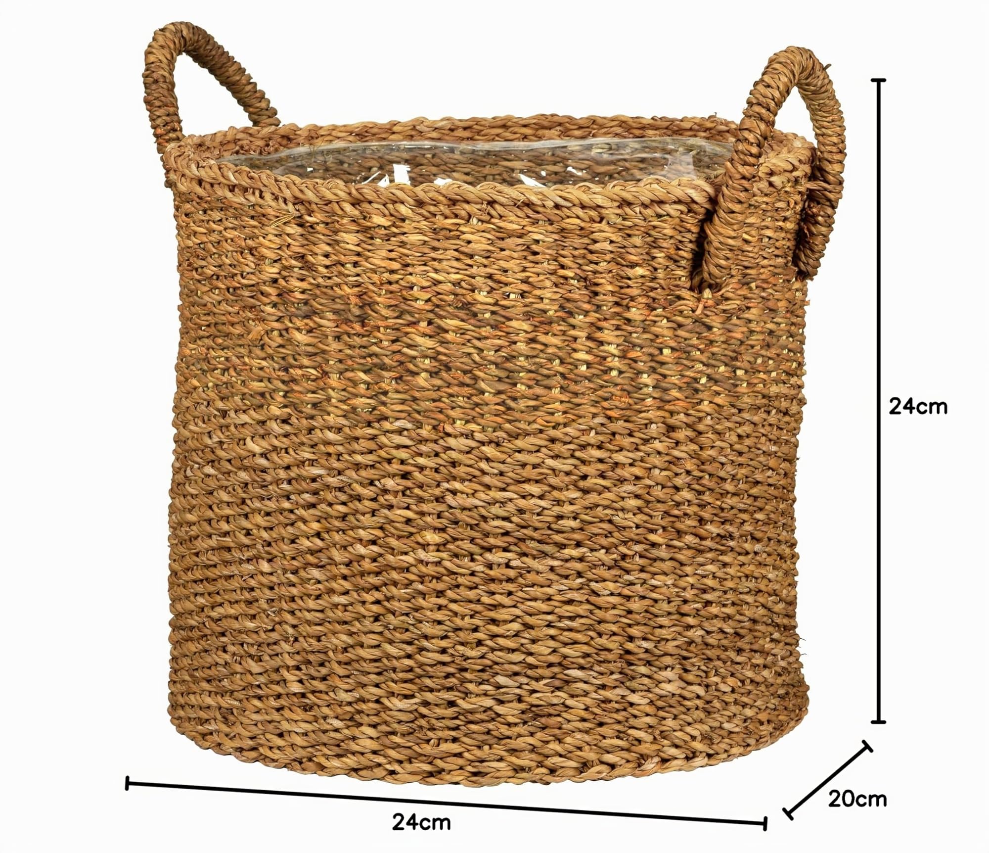 Scheurich Macetero con asas de algas marinas, 24 cm de diámetro, 20 cm de alto, 7,5 l de vol.